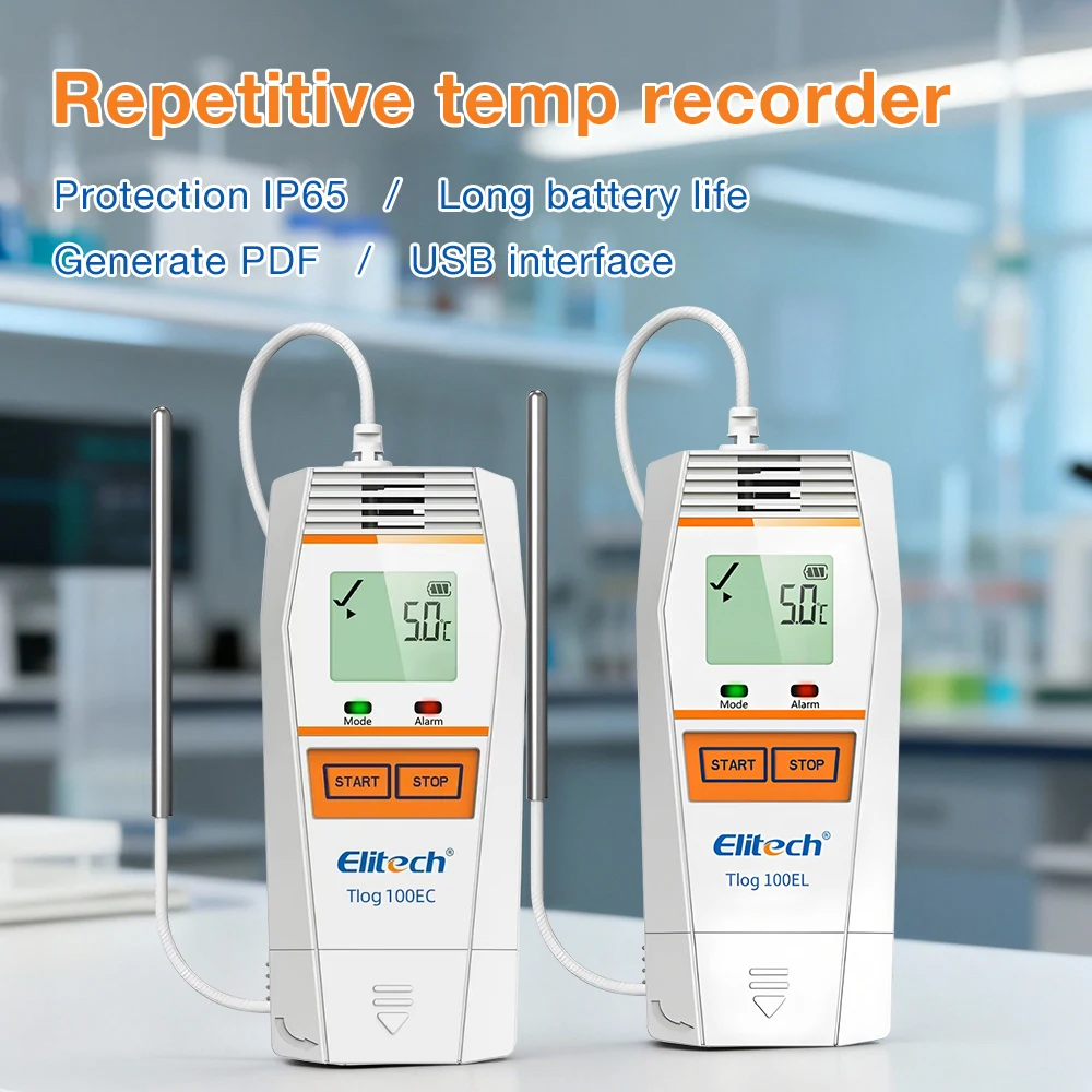 

Tlog USB Temperature Recorder -200°C~150°C/-100°C~150°C Thermometer External Sensor Temperature Data Logger for Cold Chain