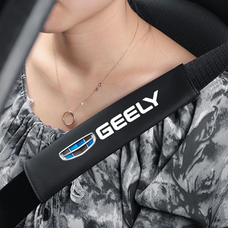 Car Safety Belt Shoulder Cover Breathable For Geely geometry C Emgrand Gc6 Gx3 Ec7 Atlas Coolray Cross NL3 X6 GS car Accessories