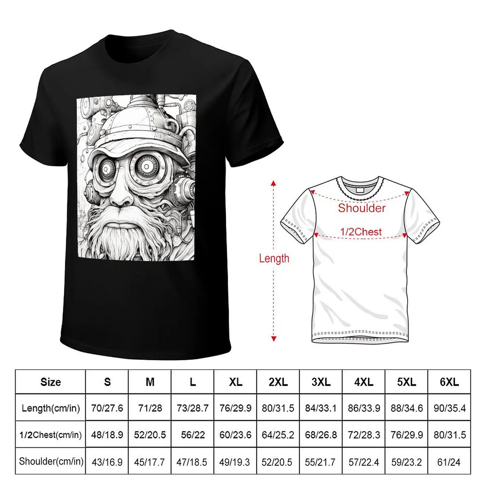 Steampunk Creature T-Shirt man t shirt summer T-Shirt