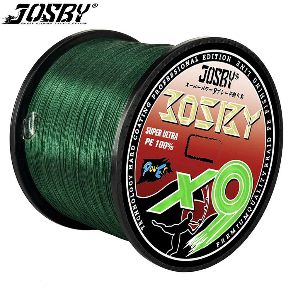 

JOSBY 9 Weaves Multifilament Fishing Line 1000M 300M 500M 9 Strands Braided PE Wire 22-88LB Super Strong Seawater Smooth Pesca