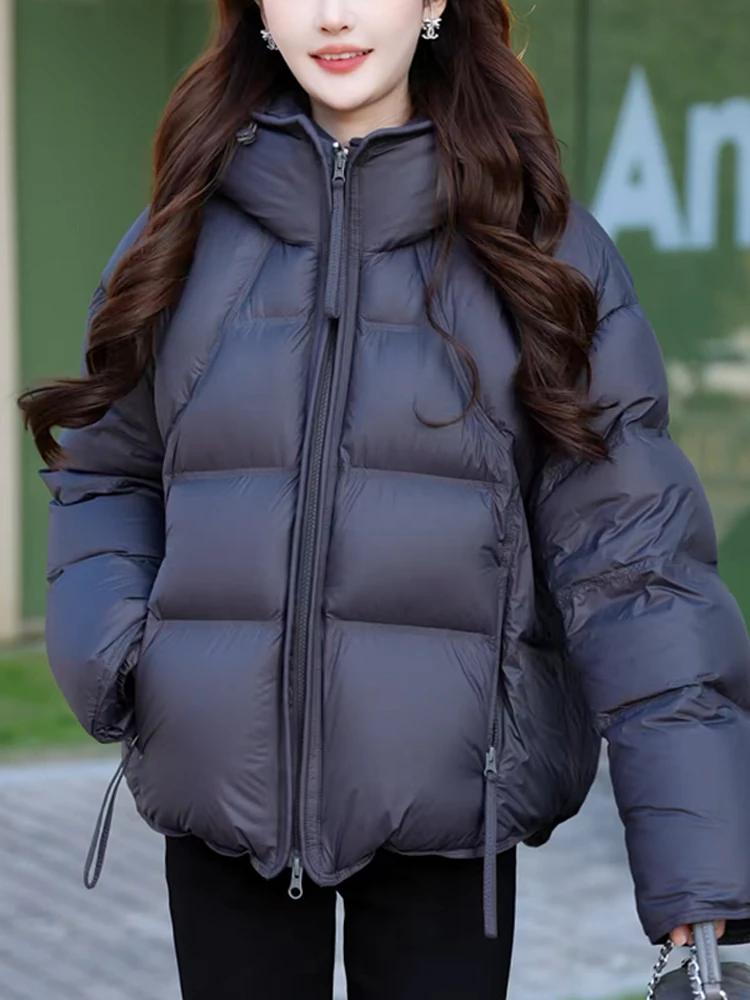 

Ретро-куртка из хлопка для женщин: повседневная, универсальная, с капюшоном, новая модная модель, зимнее пальто в корейском стиле