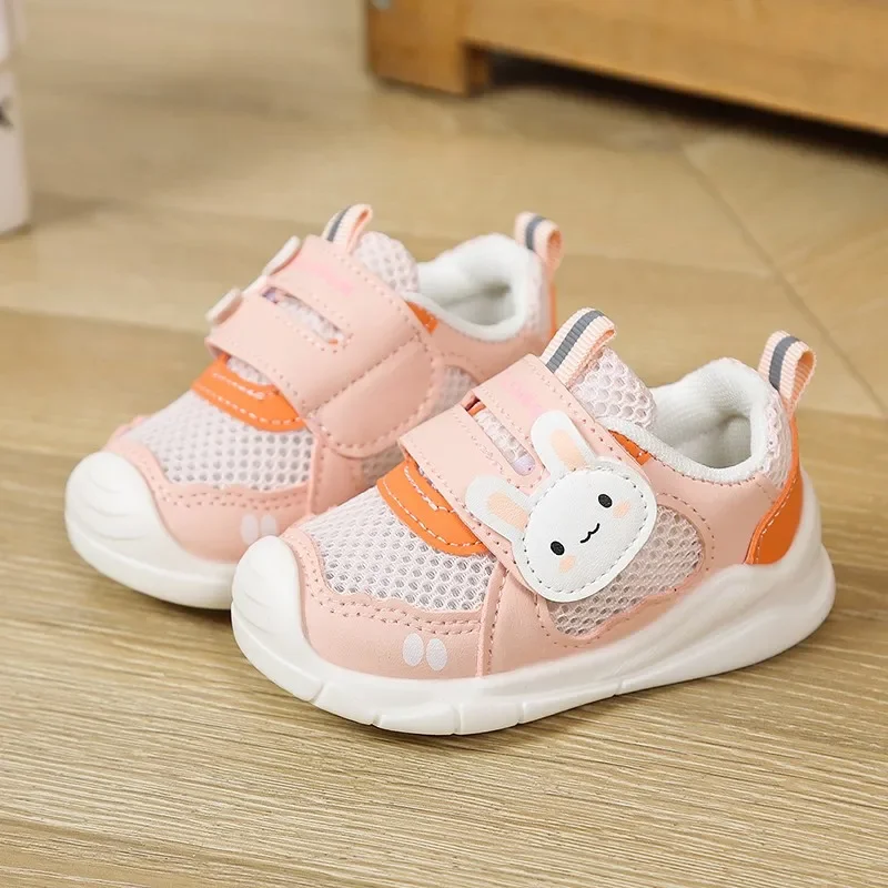 

Baby Sneakers Mesh Breathable Cute Animal Boys Girls Walking Shoes Non-slip 2025 New Fashion Toddler Kids Sports Shoes Hook&loop