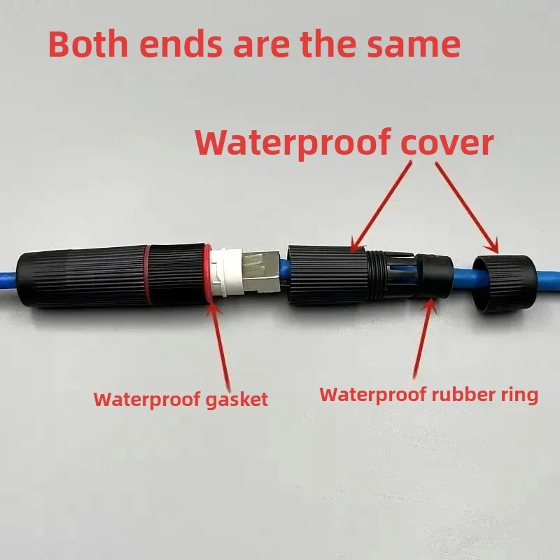 5PCS RJ45 Docking Connector Ethernet Network Straight-through Waterproof IP67 Header Outdoor Broadband Network Cable Extender