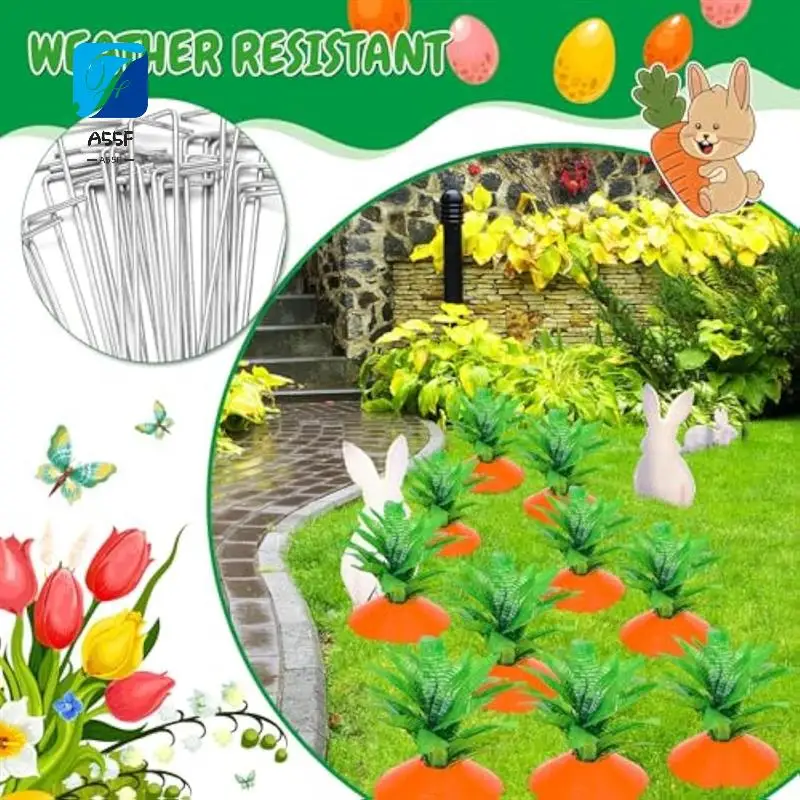 

A55F-Пасхальный садовый кол с морковью, декоративный морковный декор для двора, декоративный двор с изображением моркови