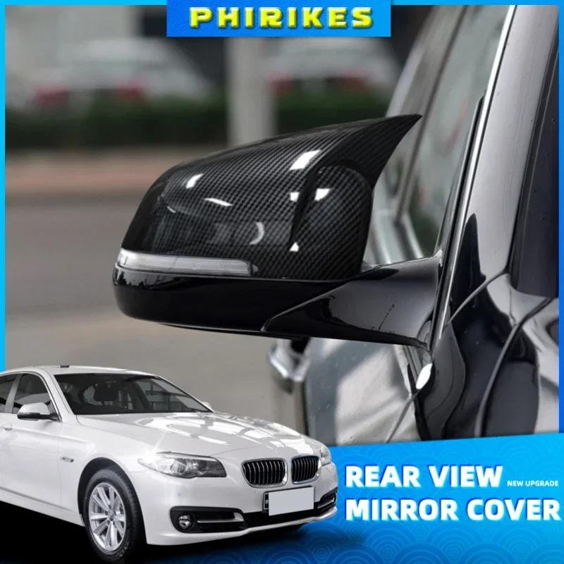 

Rearview Mirror Cover Wing Side Rear view Mirror Cap Fit For Bmw 5 Series F10 F11 F18 LCI 2014-2017 Car Tuning Accessories