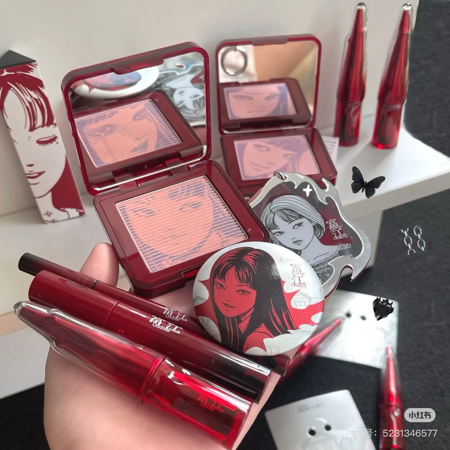 リトル・オンディン メイクアップギフトボックス 3Dブラッシュ リップマッド アイライナーペンシル マスカラセット