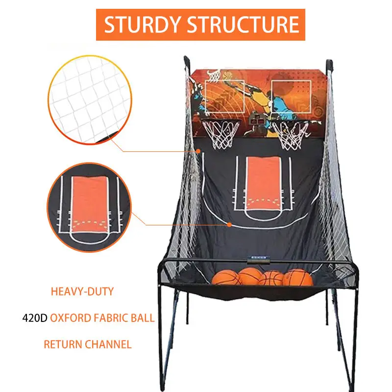 عالية التكلفة الأداء 19mm أنابيب الصلب شبكة بوليستر آلة اطلاق النار عملة كرة السلة قابلة للطي