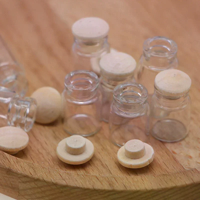 4 pezzi/set casa delle bambole mini barattolo di caramelle cucina scena di gioco di cibo barattolo di stoccaggio trasparente