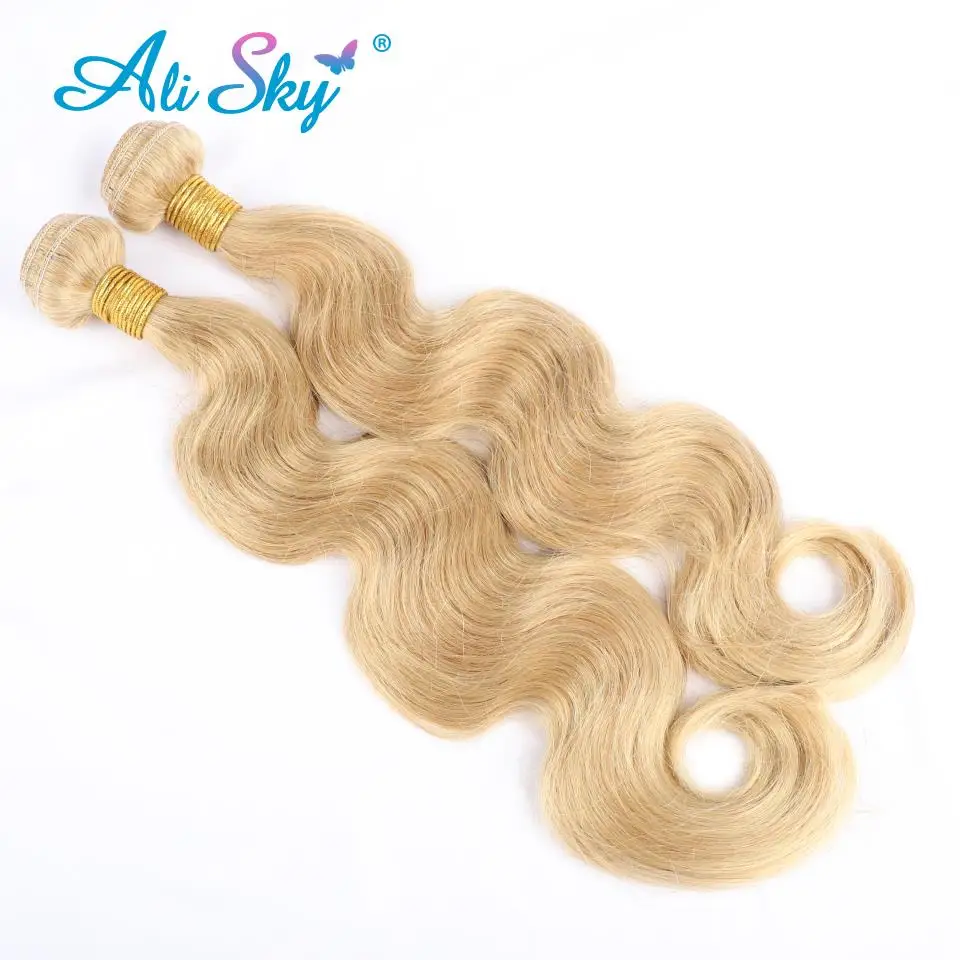 العسل شقراء 27 الشعر الملون البرازيلي الجسم موجة الطبيعية حزم شعر ريمي 12-30 بوصة تباع بواسطة 1/3/4 الشعر التمديد علي السماء