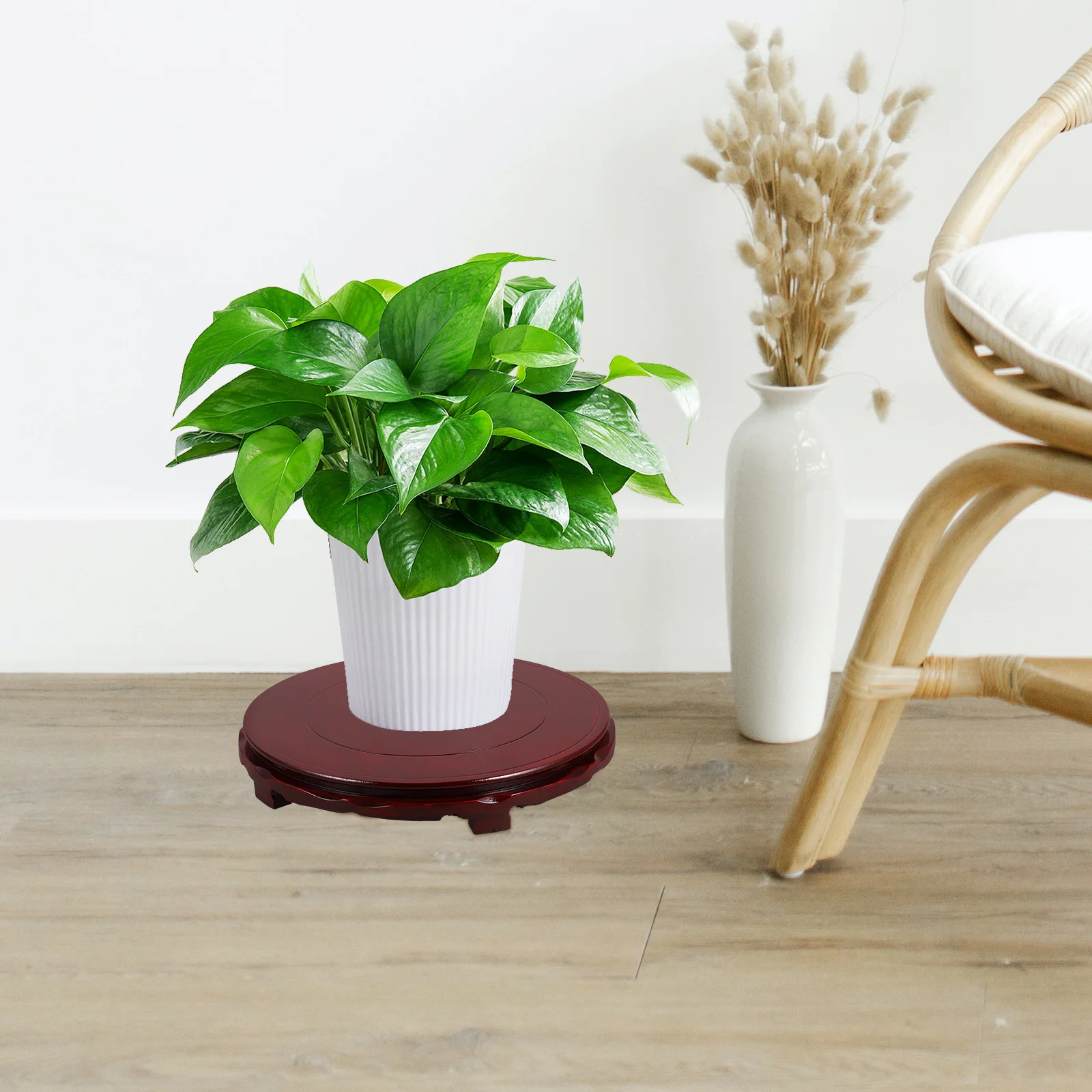 

Furniture Display Stand Base Round Wooden Pedestal For Vase Lamp Sculptures Antiques Collectibles Home Decor Decor