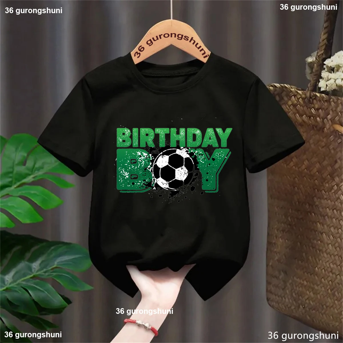 Soccer Birthday shirt ,Soccer Birthday Boys T-shirt, Soccer Birthday Party Tshirt  Give Children Birthday Gifts Clothing Tshirt