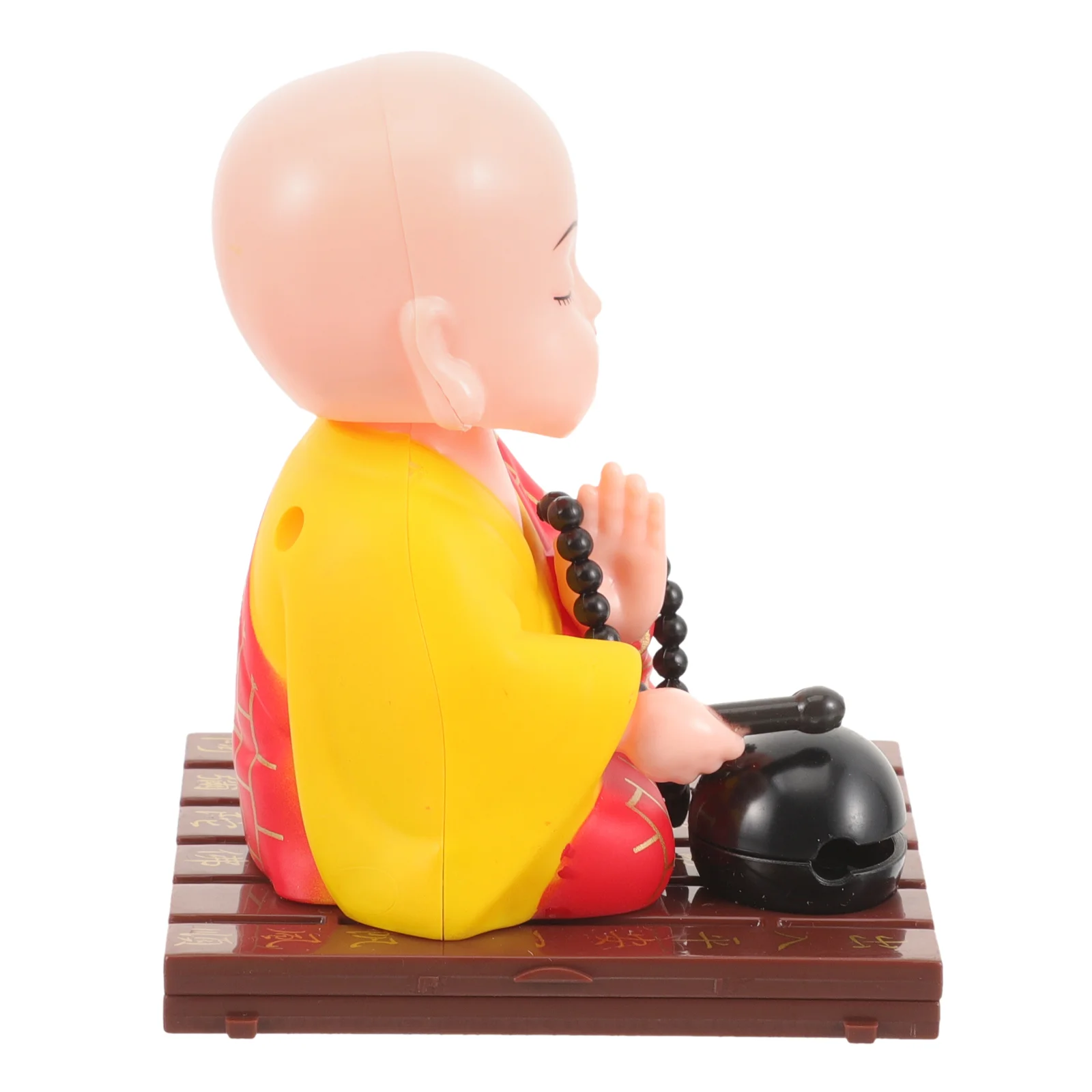 Auto Car Ornaments Solar Dancing Toys Small Interior Monk Figurine Decor Dash Bobbleheads Figures Shaking Office