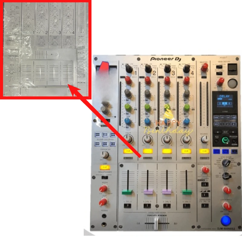 Защитная пленка для панелей Pioneer DJM800, DJM850, DJM700, DJM900 (черно-белая, с возможностью индивидуального заказа)
