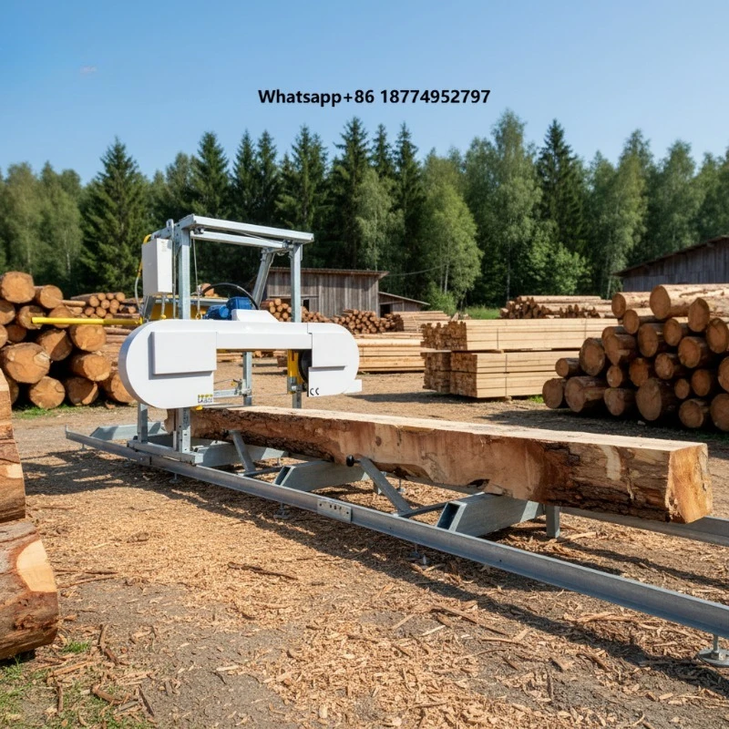 Portable  Engine Sawmill  Saw Wood Cutting Machine for Forest Woodworking and Log Processing