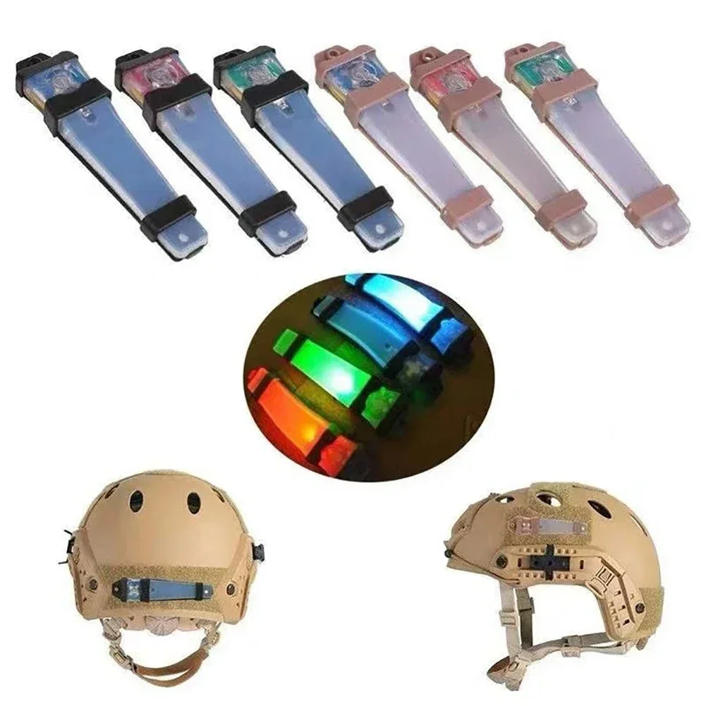 1PC Tactical FMA Helmet Safety lampeggiante luce di segnalazione di sopravvivenza lampada impermeabile attrezzatura da esterno per caccia escursionismo ciclismo