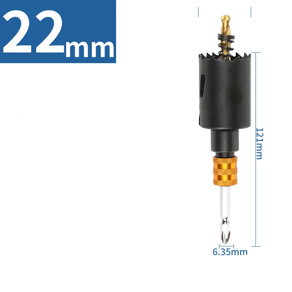 

Bi-Metal Drill Bit Hole Opener Drilling Kit With Hex Shank For Woodwoking Plastic Metalwoking Drills 22mm 25mm 28mm 30mm 32 35mm