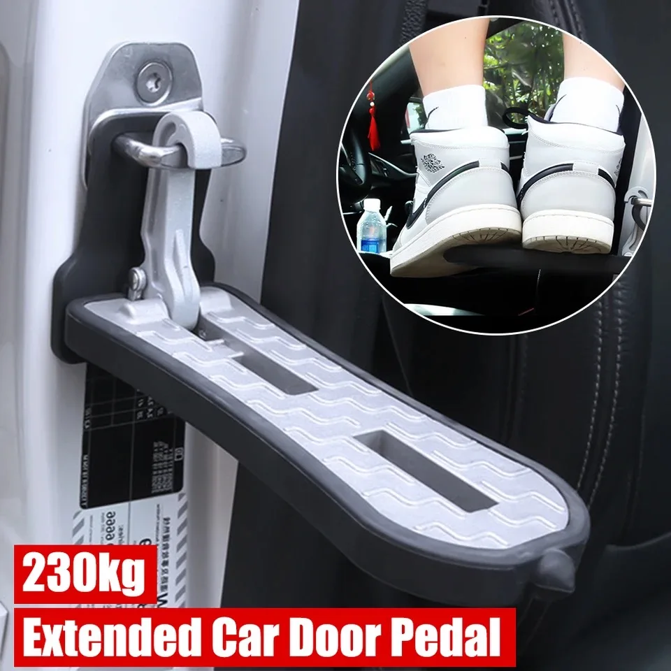 Extended Foldable Car Roof Rack Step Car Door Step Universal Latch Hook Auxiliary Foot Pedal Auto Rooftop Luggage Step Ladder