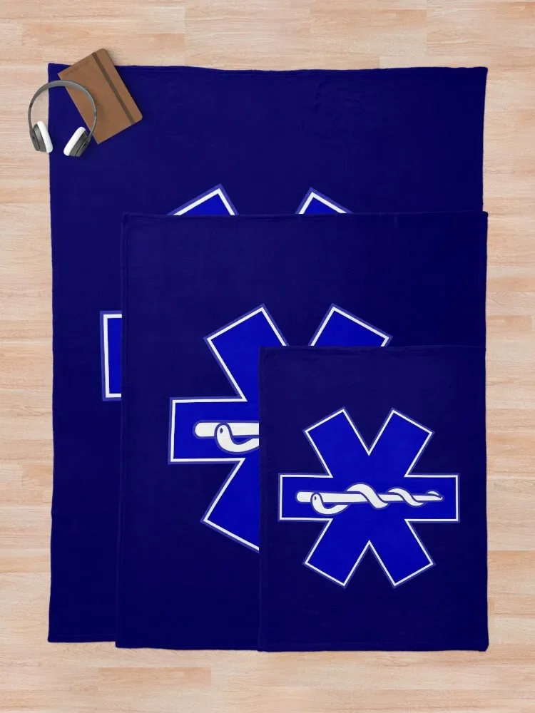 STAR OF LIFE EMT EMS (BLUE) Throw Blanket bed plaid Quilt Plush Weighted Soft Big Blankets