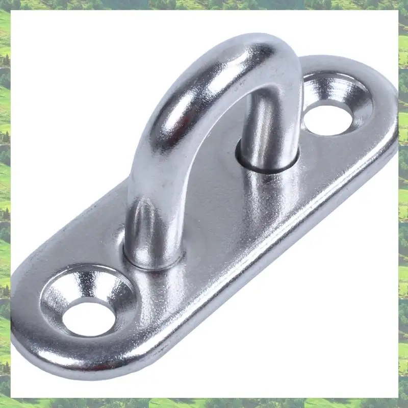 Flash Trend 40 Uds 5Mm 304 acero inoxidable almohadilla oblonga placa de ojo grapa anillo gancho