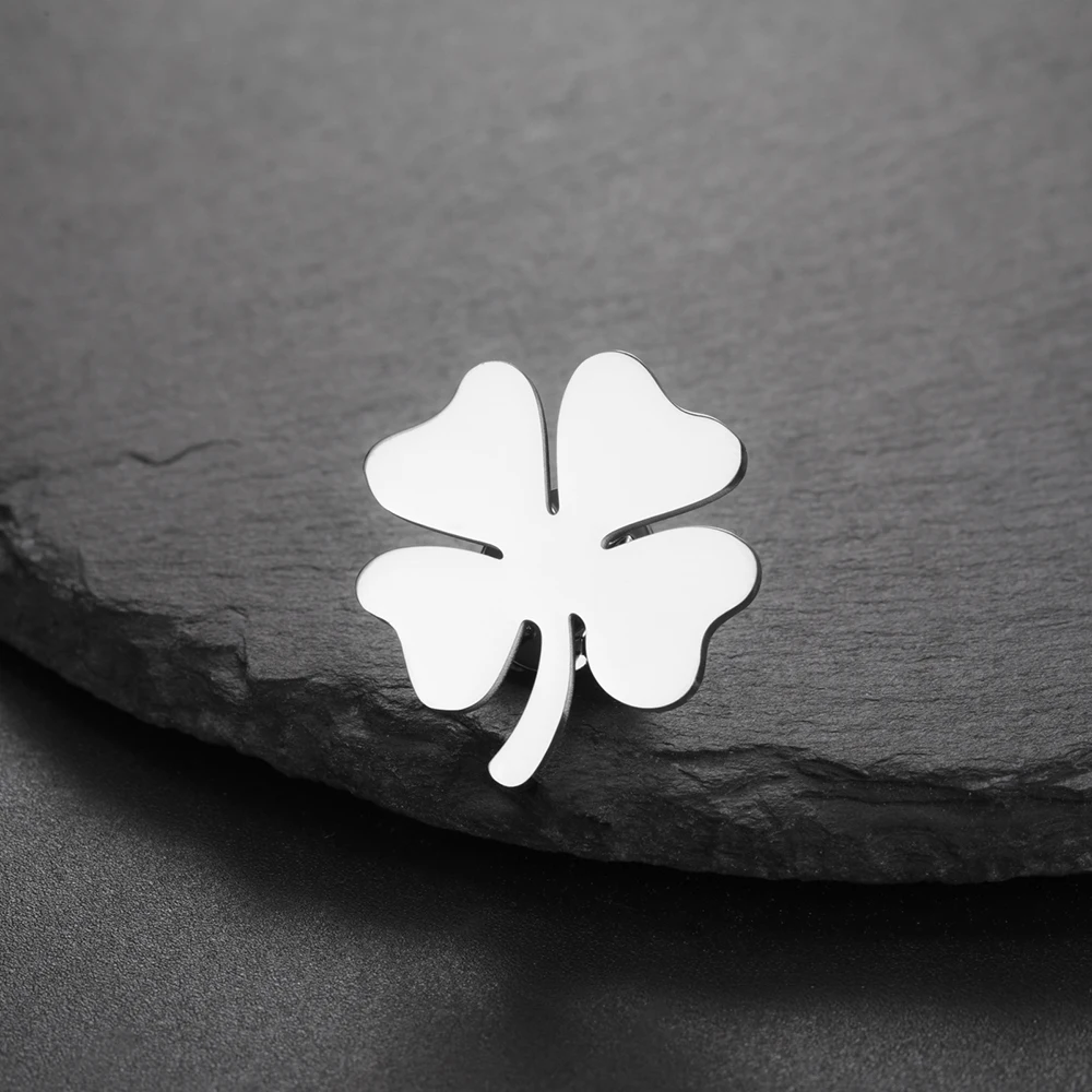 Dawapara Kleeblatt-Brosche mit Kleeblatt, Dreifaltigkeitsknoten, irisches Glückssymbol, St. Patricks Day, Edelstahlschmuck – Detail 15