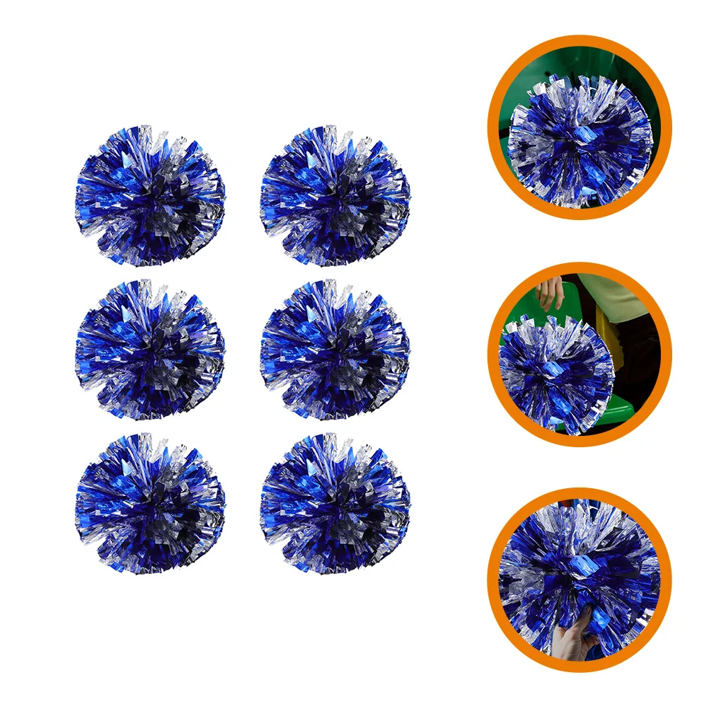 

6 Pcs Cheerleading Flower Ball Dance Props Cheering Compact Pom Poms Squad Supplies Delicate Sports Meeting Cheerleader