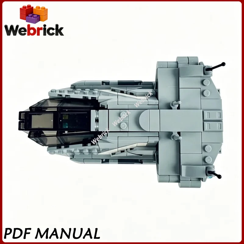 

Sci-Fi Flying Motorcycle Spaceship MOC Bricks, Interstellar Hover Motorbike Model, Detailed Structure Building Blocks 384PCS