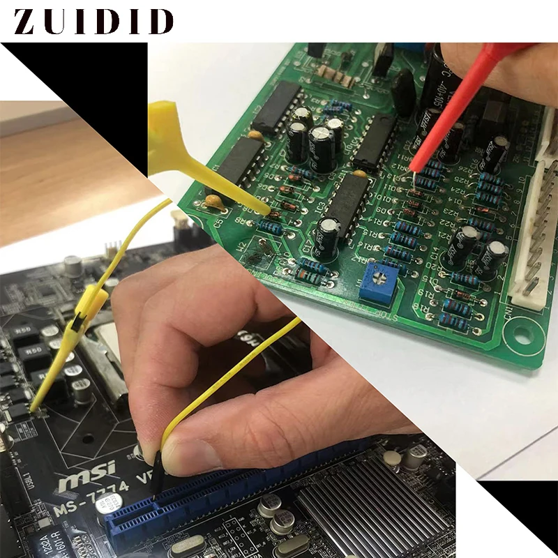 Multimeter Test Leads Cable Mini SMD IC Clips Spring Test Hook  For Logic Analyzer Adapter Programming Silicone Cable 60V/3A