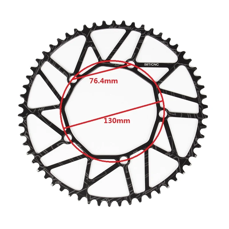 TRUYOU Narrow Wide Chainring Road Bicycle Folding Bike Chain Wheel 130 BCD 50T 52T 54T 56T 58T 9/10/11 Speed Cnc Chainwheel