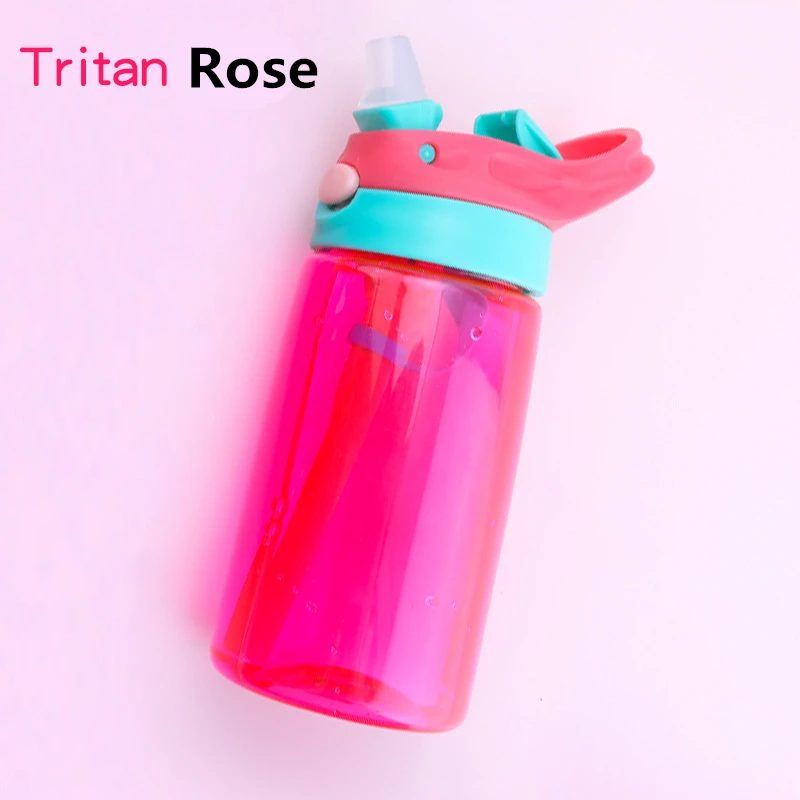 Top Quality Water Bottles Portable Safety Tritan Plastic 480ML Personalized Outdoor Drinkware Cup Children Birth Gift Customize