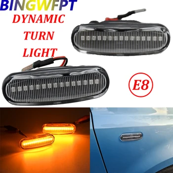 1คู่แบบไดนามิก LED เลี้ยวไฟสัญญาณด้านข้าง Repeater สำหรับ Fiat Panda 169 Grande Punto Inkl Evo Doblo fiorino Linea Idea