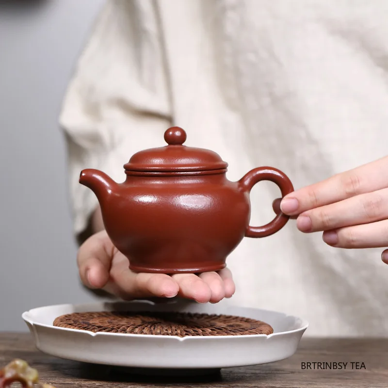 

180ml Chinese Yixing Purple Clay Teapot Household Raw Ore Zhu Mud Tea Pot Handmade Beauty Kettle Traditional Zisha Tea Set