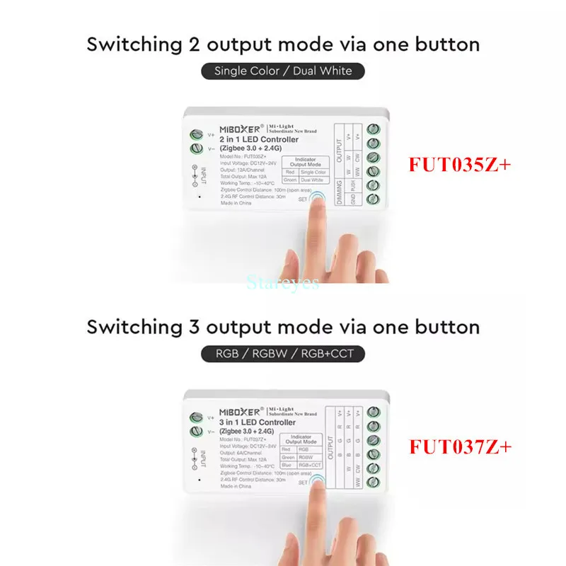 Светодиодный контроллер Mi светильник Zigbee, Цветовая Светодиодная лента FUT035Z, FUT037Z, FUT038Z, FUT039Z, MiBoxer, Tuya, RGB, CCT, RGBW,