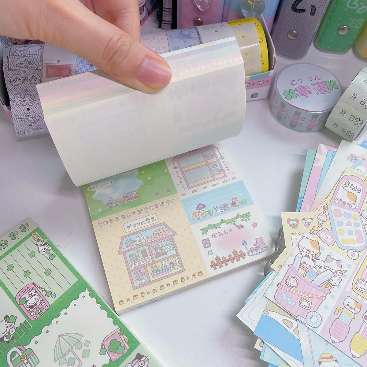 120 fogli Memo pad collezione 12 stili Kawaii Memo Paper Scrapbooking materiale cartaceo per arte artigianato fai da te Album Journal Planner