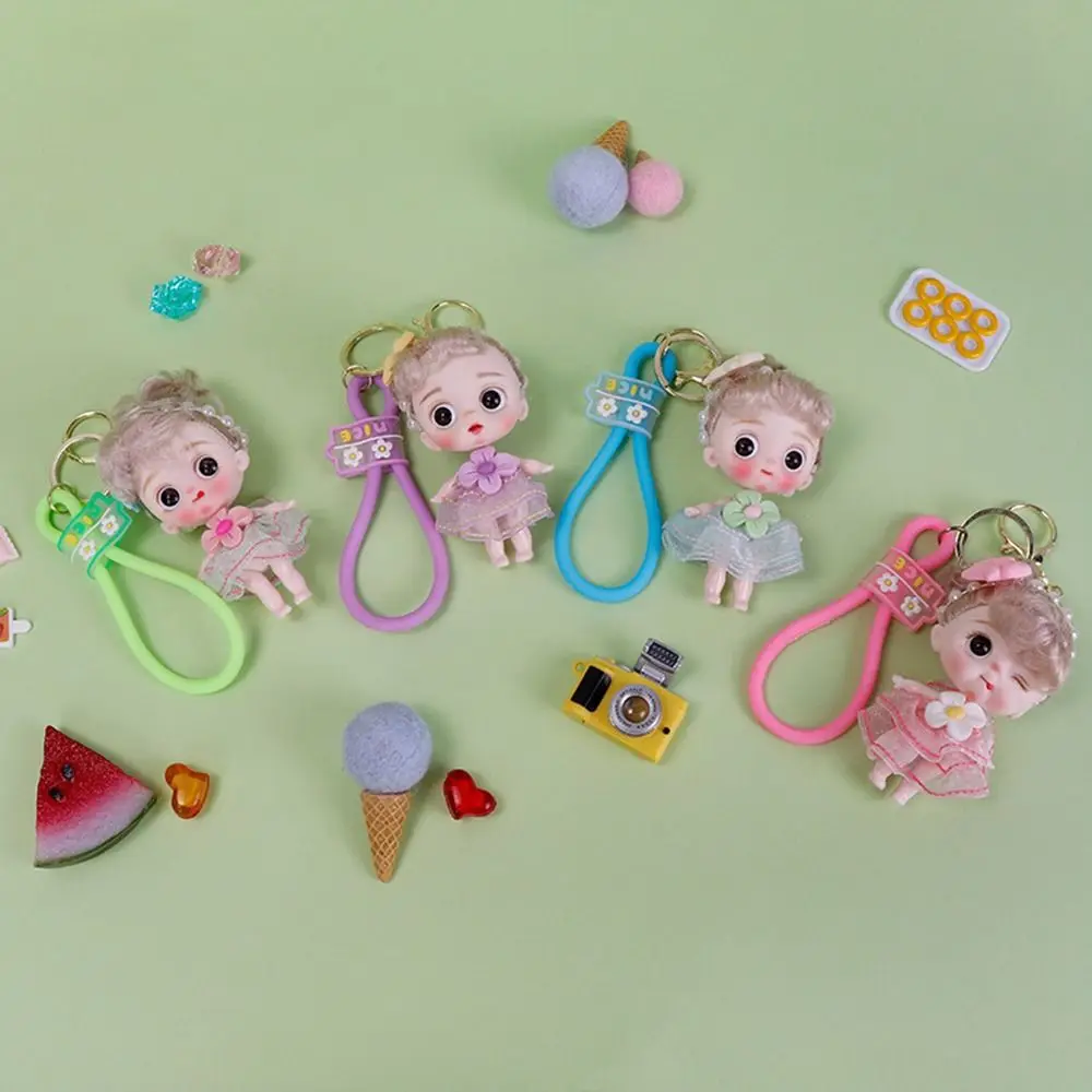 Cute Vinyl Doll Pendant Hanging Ornament Bag Accessories Car Key Ring Keychain Gifts