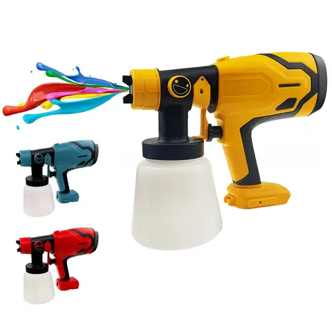 1000ML 전기 스프레이 건 무선 페인트 분무기 Makita/Dewalt/Milwaukee 배터리 용 휴대용 자동 가구 코팅 에어 브러시