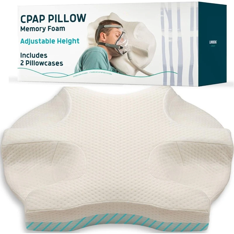 

Pillow for Side Sleepers, Includes 2 Pillowcases, Adjustable Memory Foam Pillow for Sleeping on Your Side, Back & Stomach