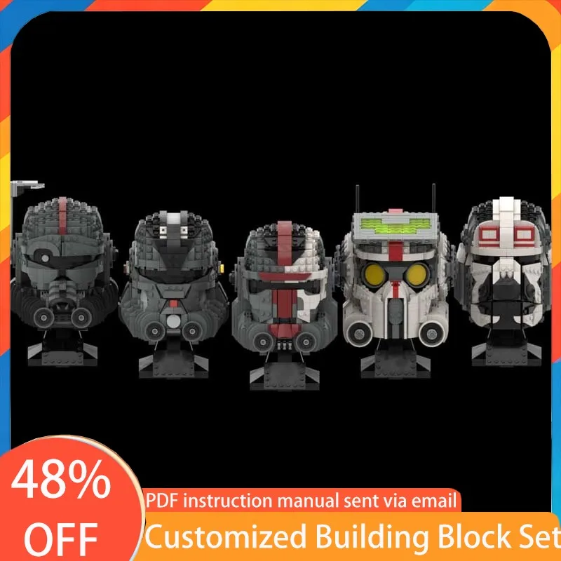 

4565 PCS Helmets Pack Helmet the Bad Batch MOC Customize Modular Building Block Technology Creative DIY Boys Toy Birthday Gift