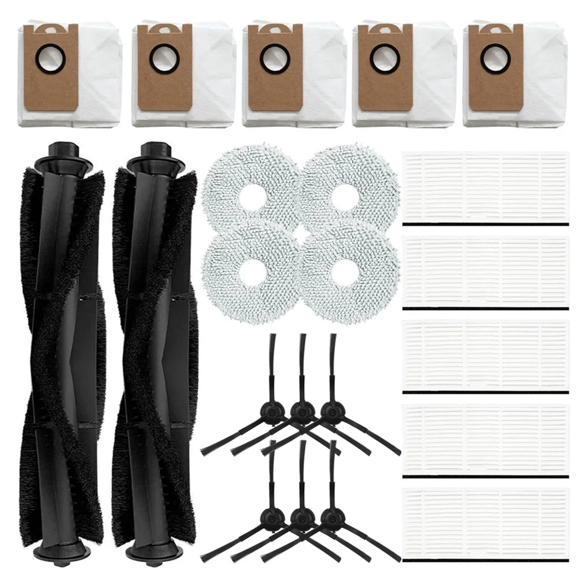 Piezas de repuesto para Robot aspirador Proscenic M9, cepillo lateral principal, filtro Hepa, mopa, paño, bolsas de polvo