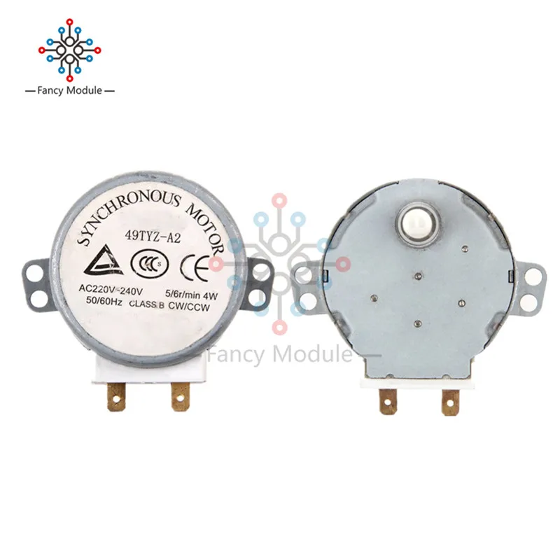 1Pcs Microwave Motor Turntable Turn Plate CW/CCW Class B 4W 50/60Hz AC 220-240V Rotary Table Synchronous Motor 49TYZ-A2