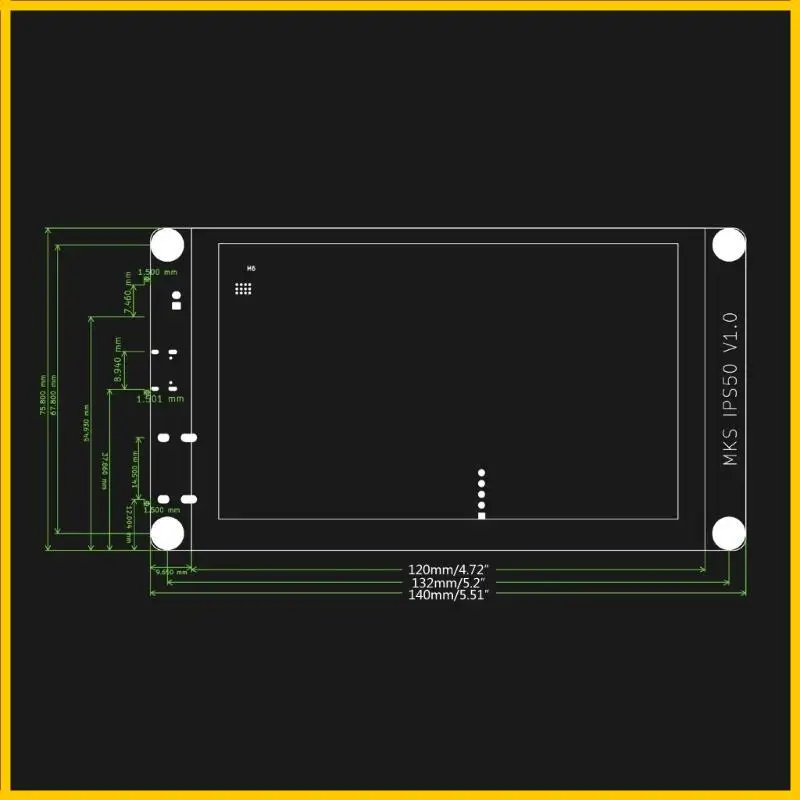 -printeronderdelen TFT -scherm MKS IPS50 5inch USB Type C 800x480 Independent