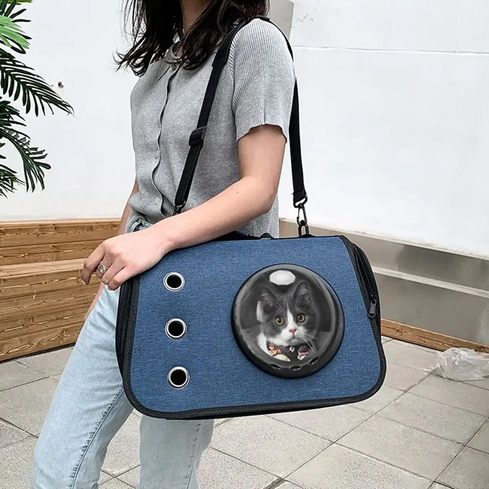 

Прочная дышащая портативная сумка для домашних животных, большая вместительная складная сумка для переноски кошек, удобные дорожные сумки для щенков, путешествия на открытом воздухе
