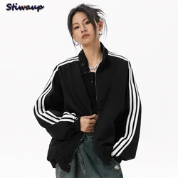 Elegant Women's Plus Size Bomber Jackets for Women 2024 New in Outerwears Reversible Outdoor External Clothes Female Windbreaker