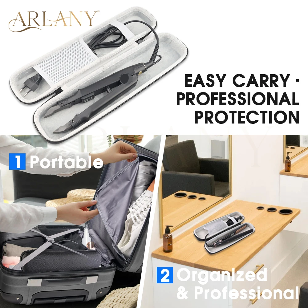 حقيبة تخزين مكواة فرد الشعر من ARLANY، حقيبة سفر لحمل مكواة فرد الشعر، حافظة EVA لقضاء العطلات #4