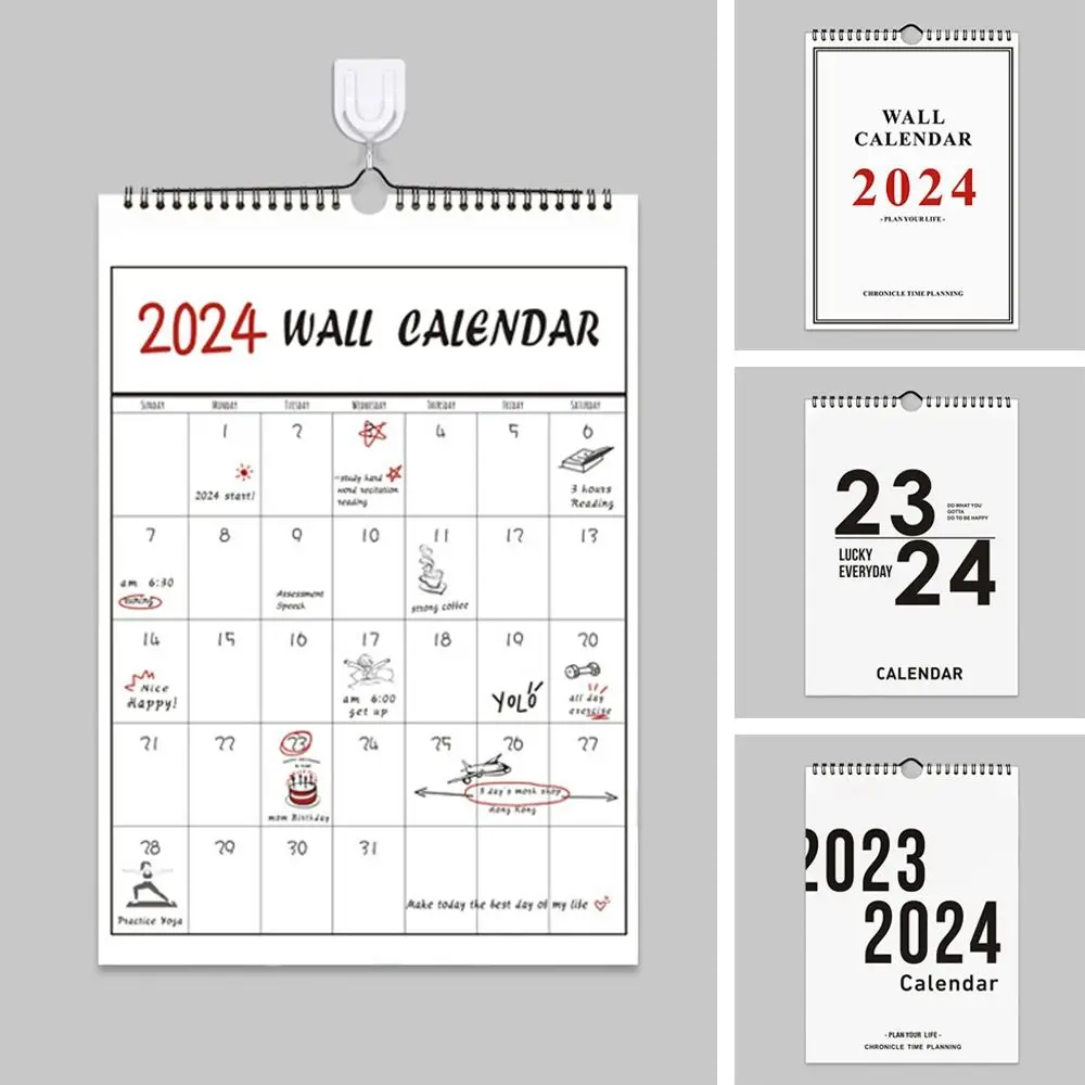 NEW 2024 Simple Wall Calendar Home Office Hanging Wall Calendar Weekly Monthly Planner Agenda Organizer Schedule Reminder