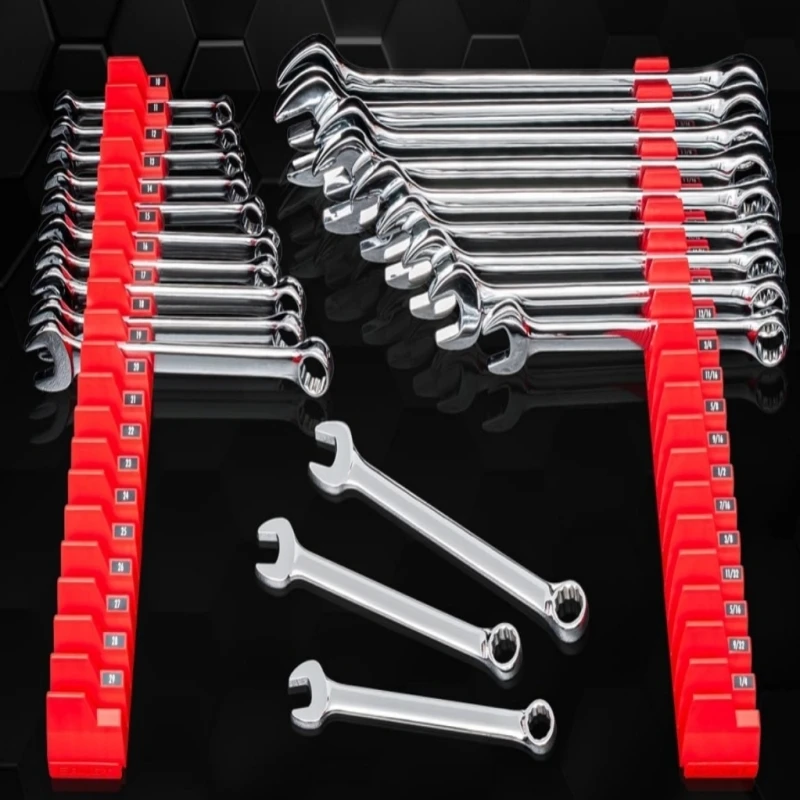 Magnetic Wrench Organizer For Tool Box, Suitable For 20 Wrenches, Wrench Organizer Is Perfect For Garage And Workshop