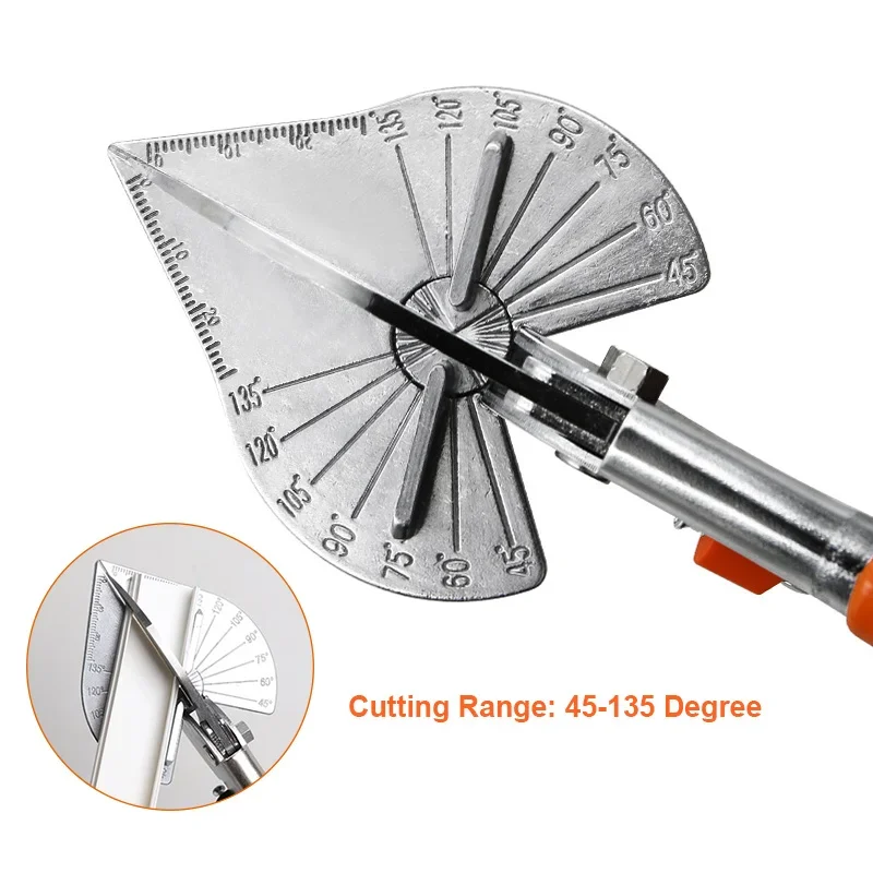 Duct scissors 45-90 Degree Edge Angle Shear Wire Duct Cutter PVC PE Plastic Pipe Hose Scissor Miter Wire Slot Cutter