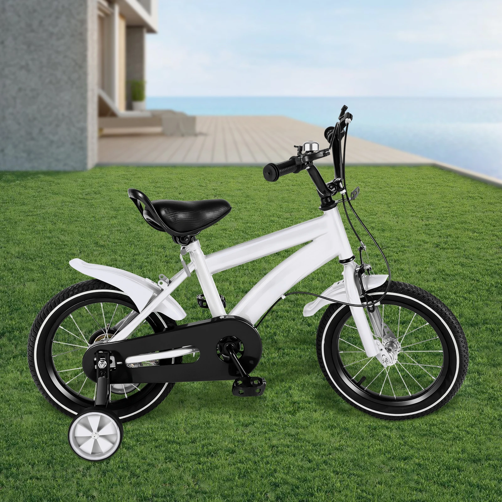 

14 Inch Children's Bicycle Learning Bicycle Bike Unisex With Safety Training Wheel For Children With A Height Of 39.37-45.28"