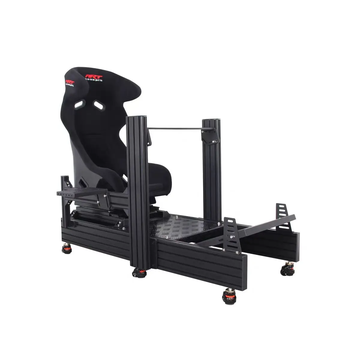 Industrial Aluminum Extrusion Profiles Black T Slot 40160 Series Simulation Base  Pro Driving  Racing Cockpit With Casters