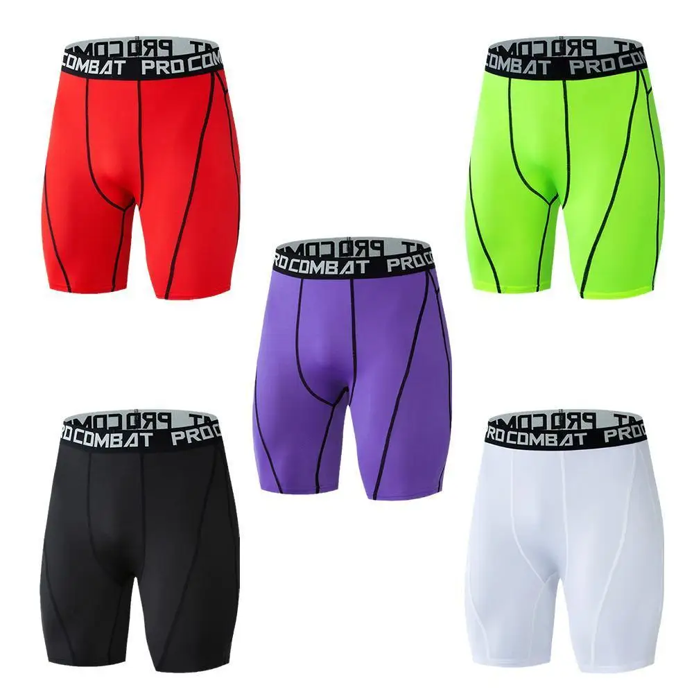 Männer Shorts Fitness Workout Schrittlänge Bodybuilding Knickers Männlichen Muskel Lebendig Elastische Kompression Strumpfhosen Dünne Legging