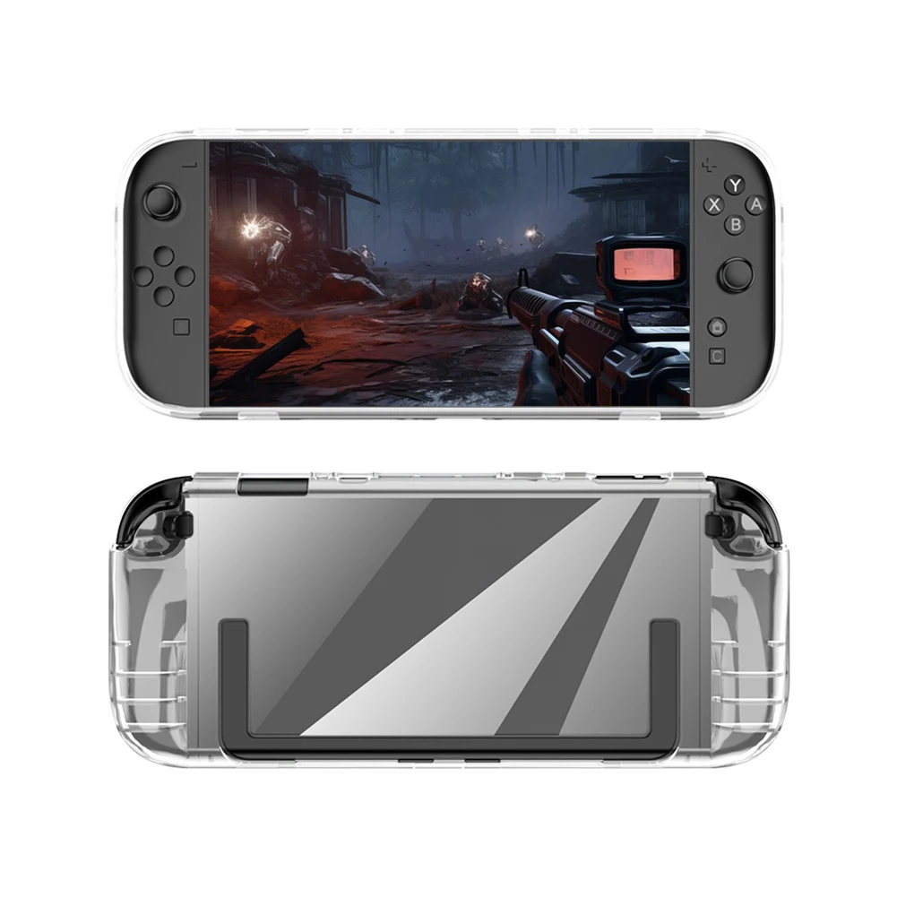 Capa Transparente de TPU para Console de Jogos Nintendo Switch 2, Capa Protetora Anti-Risco e Anti-Queda para Acessórios de Jogos NS2